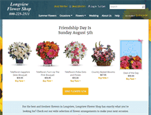 Tablet Screenshot of longviewflowershop.com